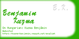 benjamin kuzma business card